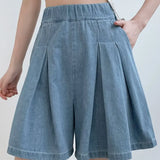 Shorts Saia Jeans Azul