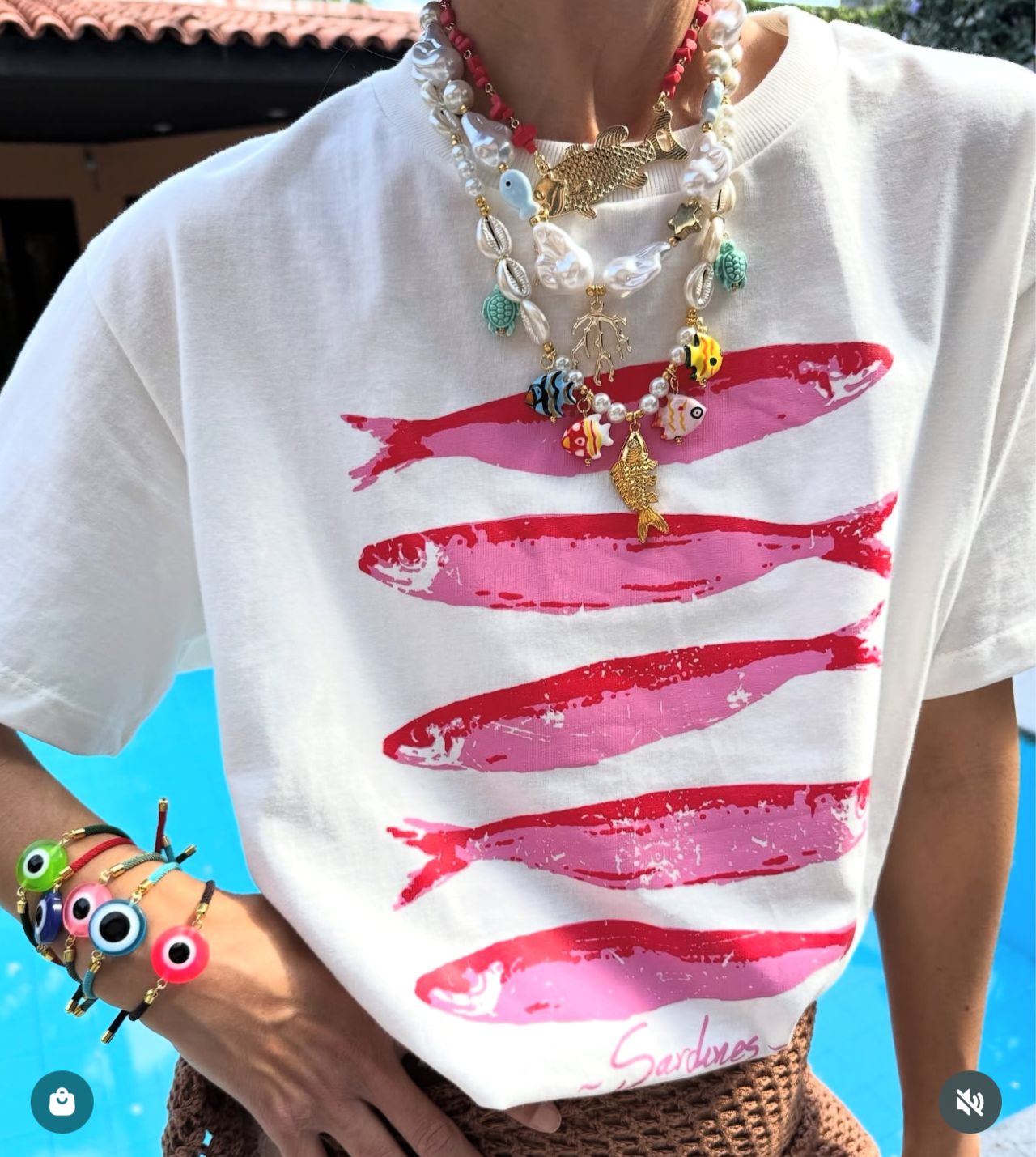 Blusa Algodão “Exclusiva” T-shirt “Sardines”