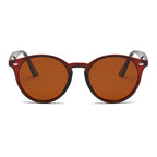 Óculos de Sol Feminino Redondo Marrom
