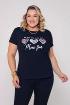 Blusa Feminina “Plus Size” T-Shirt  More