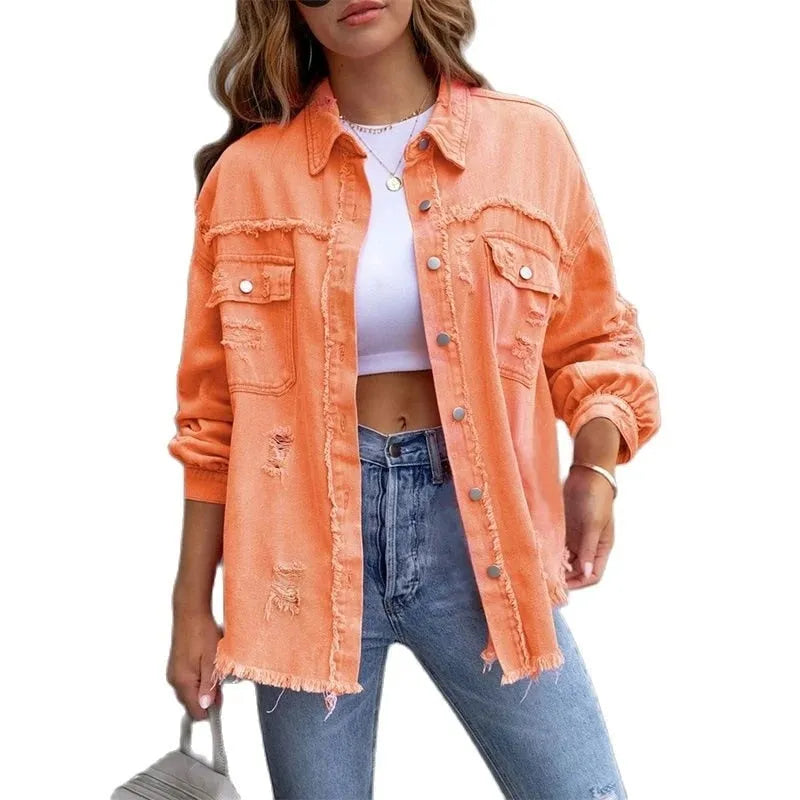 Jaqueta Jeans Feminina Elegância Moderna