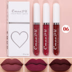 3 Pcs Lip Gloss Batom Longa Duração À Prova d'Água