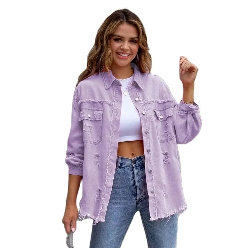 Jaqueta Jeans Feminina Elegância Moderna