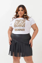 Blusa Feminina “Plus Size” T-Shirt  Wild