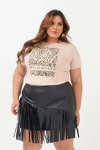 Blusa Feminina “Plus Size” T-Shirt  Wild