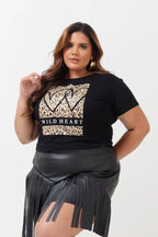Blusa Feminina “Plus Size” T-Shirt  Wild
