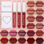 3 Pcs Lip Gloss Batom Longa Duração À Prova d'Água