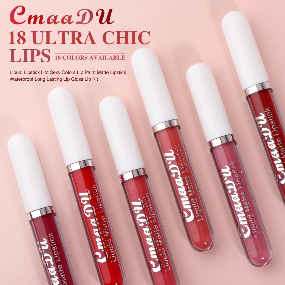 3 Pcs Lip Gloss Batom Longa Duração À Prova d'Água