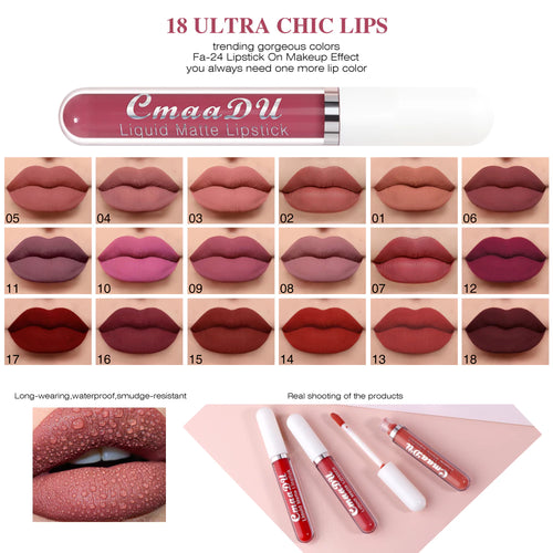 3 Pcs Lip Gloss Batom Longa Duração À Prova d'Água